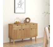 Aparador | aparador de comedor | armario de cocina otta madera maciza pino 114x43x73,5 cm cfw82825