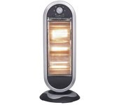 Estufa eléctrica 1200w negra y plata para calentar rápidamente cualquier espacio