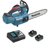 Sierra de podar 18 v li-ion 5 ah 25 cm makita - 2 baterías y cargador - duc254rt2