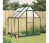 Vidaxl invernadero con marco base aluminio verde 169x169x202 cm