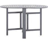 Mesa de jardín de madera maciza de acacia gris 120x70x74 cm