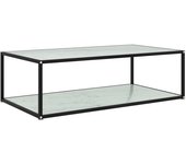 Maison exclusive - mesa de centro vidrio templado blanco 120x60x35 cm