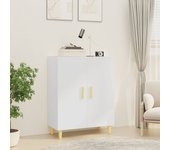 Aparador | aparador de comedor | armario de cocina de madera contrachapada blanco 70x34x90 cm cfw28335