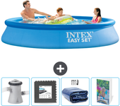 Paquete de piscina - intex - alrededor - 305x305x61 cm + accesorios cb105
