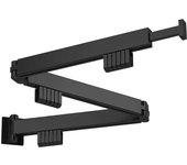 Tendedero retráctil de pared con rotación de 360° (negro, plegable en tres posiciones)