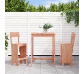 Vidaxl mesa y sillas de jardín 3 pzas madera maciza douglas