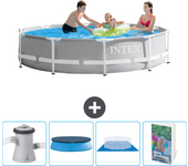 Paquete de piscina - intex - alrededor - 305x305x76 cm + accesorios cb101