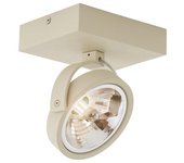 Foco empotrado moderno de techo beige con giro e inclinación g9 redondo - go