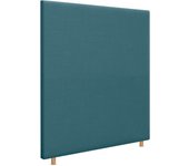 Dhome cabecero de lino natural liso hasta el suelo con 8cm de grosor cabezal tapizado cama dormitorio moderno top trending (turquesa, 105cm)
