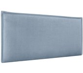 Dhome cabecero de lino natural liso con ribete cabezal tapizado cama dormitorio moderno top trending (azul, 105cm)
