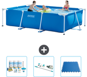 Paquete de piscina - intex - rectángulo - 300x200x75 cm + accesorios a195