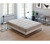 Colchón 135x200 muelles normablock 31cm pikolin premium con fibra de alta acogida fibercel y hr con 2 caras - snow