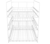 Estante de almacenamiento de cocina de tres niveles, estante de gabinete extraíble, estante para secar platos, estante de almacenamiento de especias