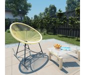 Vidaxl silla balancín acapulco poliratán beige 82x69x79 cm