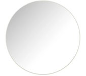 Espejo redondo de vidrio y metal blanco l90 * l90 * h3cm