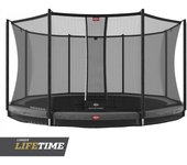 Cama elástica berg inground favorit 380 + red comfort gris