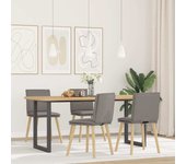 Pack 4 uds sillas de comedor | silla de cocina tela taupe cfw39031