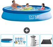 Paquete de piscina - intex - alrededor - 366x366x76 cm + accesorios cb4