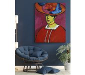 Cuadro wall art | schokko con ala ancha tiene de alekséi von jawlensky | impresión giclée sobre lienzo de algodón 100% | bastidor de 3cm | 70x95cm