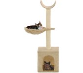 Rascador para gatos con poste de sisal 105 cm beige