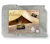 Manta de islandia en auténtica pura lana virgen suave y cálida gris melange 2 cuadrados