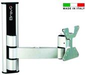 Soporte tv lcd plano 2 bravo acero pintado negro 10/30 kg 20