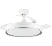 Ventilador de techo con luz led orgebozo | mando a distancia | silencioso | 3 aspas retráctiles de 105cm | modo invierno-verano