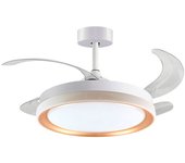 Ventilador de techo kigali bel air 72w aspas retráctiles mando a distancia blanco/oro ø108 cm