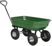 Carro de jardín 75l de capacidad 200kg volquete remolque de transporte función volquete kz garden