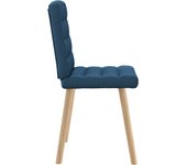 Pack 4 uds sillas de comedor | silla de cocina tela azul cfw62732