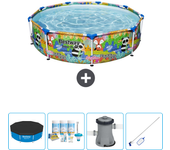Paquete de piscina - bestway - alrededor - 274x274x66 cm + accesorios cb5