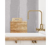 Papel pintado vinílico lavable de rayas con textura efecto textil en relieve - tamil etnik stripe 676346 de gaulan - rollo de 10 m x 1,06 m