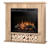 Tula - chimenea led eléctrica independiente - 28' - roble claro - 106 x 100 x 28