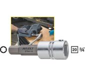 Hazet 2784-14 llave de vaso destornillador para pinzas de freno ∙ cuadrado hueco 3/4 pulgadas (20 mm) ∙ perfil de hexágono interior ∙ 14 mm