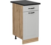 Vicco mueble bajo de cocina r-line, blanco casa de campo, 40 cm , et antracita