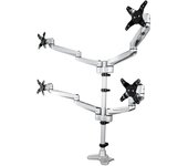 Startech.com armquadps soporte para monitor 68,6 cm (27) plata escritorio