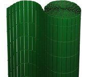Canisse pvc para el jardín, balcón o terraza doble cara, valla cortaviento para balcón, valla oculta, verde 90 x 300cm