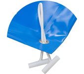 Cubierta de proteccion invierno para piscina de 4 x 5,5 m más 15 cm para anclaje en azul / negro