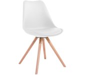 Silla visita toulouse rund blanco|natural