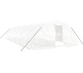 Invernadero con estructura de acero blanco 60 m2 12x5x2,3 m