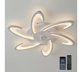 Ventiladores de techo con luces, ventilador de techo sin aspas de montaje empotrado regulable con aplicación y control remoto, 82 cm