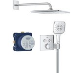 Sistema de ducha oculta grohe grohtherm smartcontrol con rainshower mono 310 cube