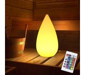 Luz nocturna, lámpara de mesa led inalámbrica recargable, lámpara de sauna en forma de lágrima ip54, lámpara de noche que cambia de color rgb, lámpara