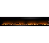 Chemin'arte chimenea eléctrica empotrable elysée infinity 228cm, efecto llamas led, calefacción 2000w, termostato, mando a distancia