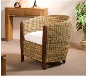 Eden - sillón de ratán con cojín