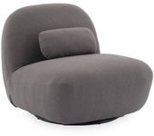 Silla giratoria 360 borreguito texturizada, spino, gris, 85x85x75 cm