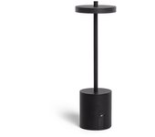 Ledkia lámpara de mesa led portátil para exterior metal con batería recargable jawania negro