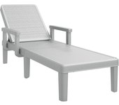 Tumbona | silla de jardín ajustable en 4 alturas polipropileno 155,5x57x28 cm cfw56382