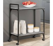 Carro de cocina sonoma gris 60,5x31x72,5cm madera contrachapada