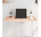Tablero de madera maciza de roble sin tratar con borde a juego